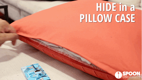 Hide Gum in a Pillow Case