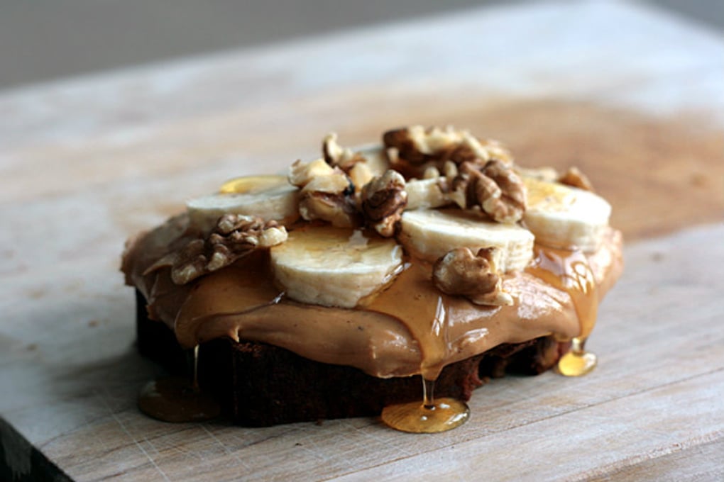 banana bread toast peanutbutter honey walnuts1