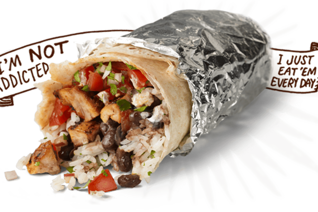 chipotle menu burrito