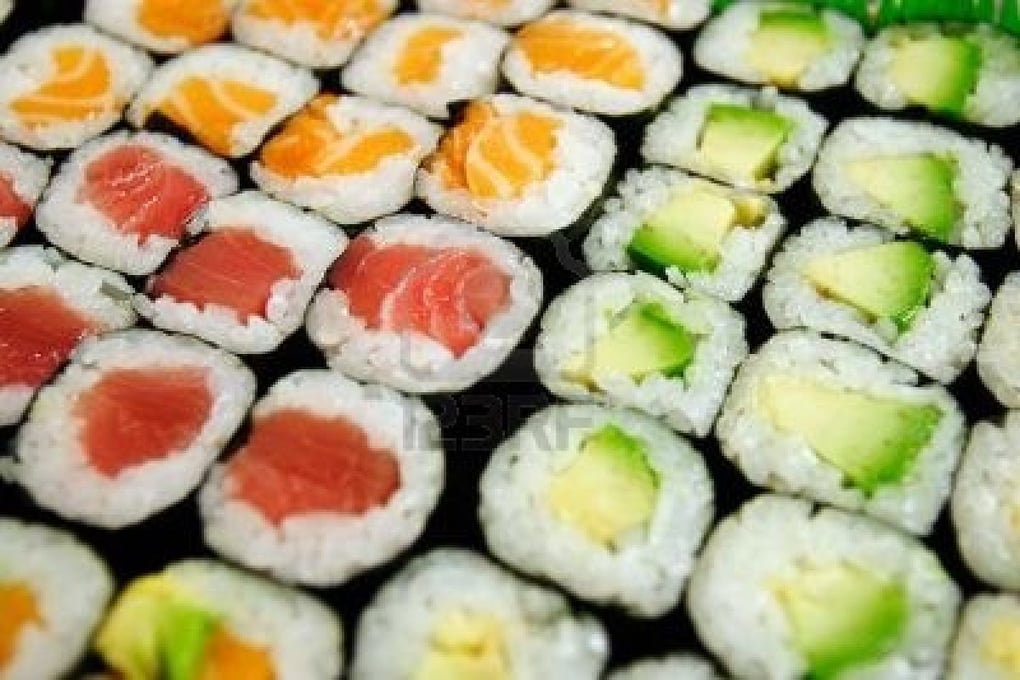 477356 assortment of maki sushi selective focus