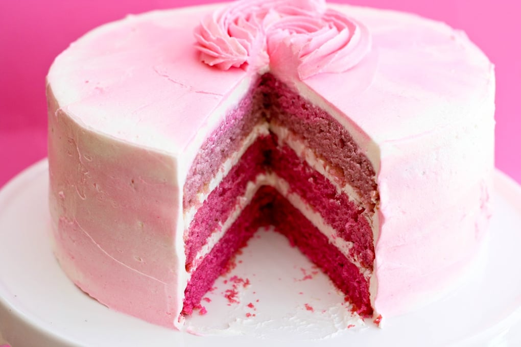 Strawberry Ombre Cake 5