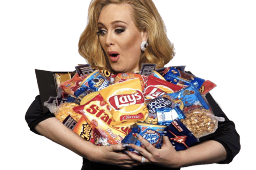 adele grammys junk food
