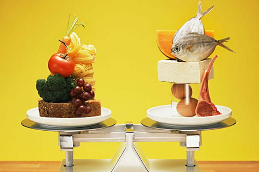 yellow backgroung food scale