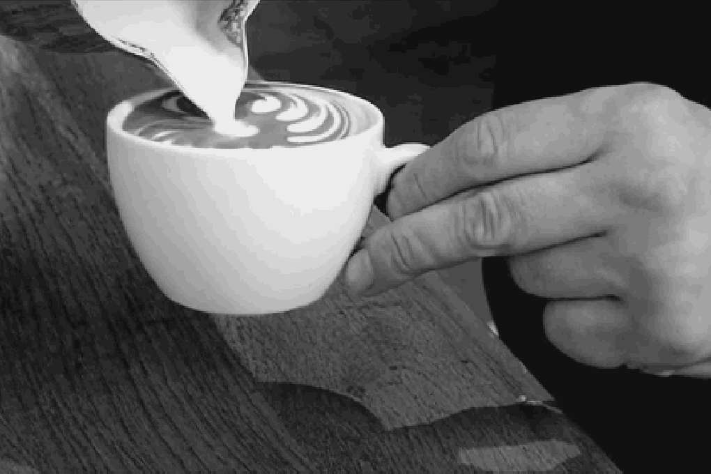 latte pouring