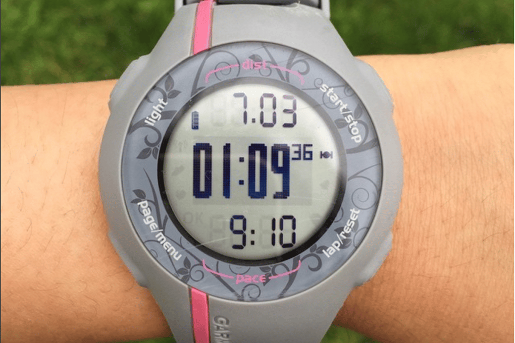 Running watch grass