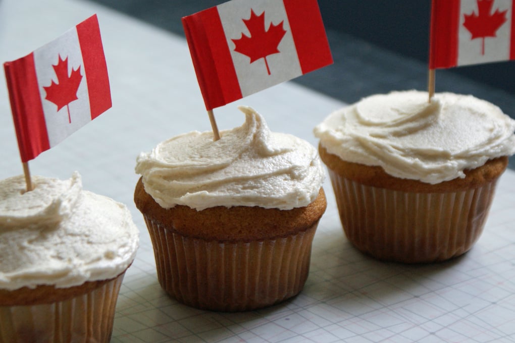 Canada Flag Cupcakes