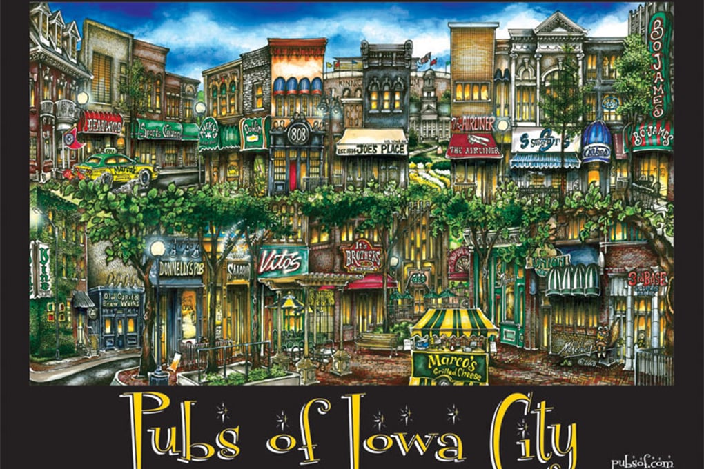 18 by 24 pubs of iowa city poster 14