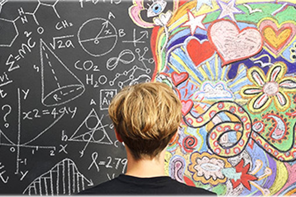 getty rf boy portrait math and doodles