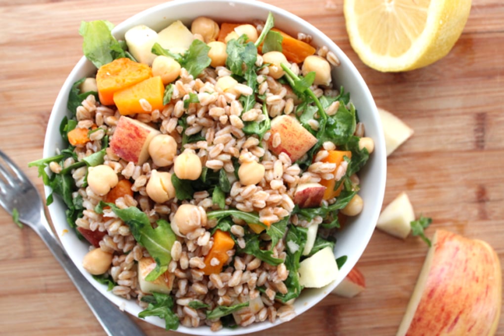 Baker Katherine Farro Salad Arugula Apple Butternut Squash Chickpea