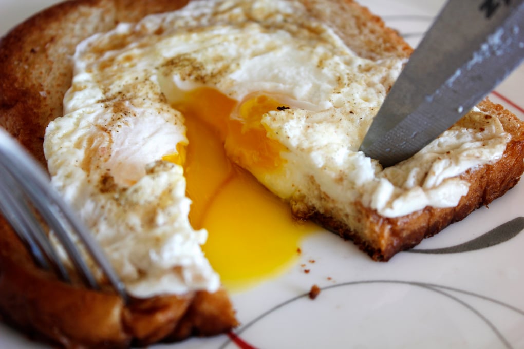 cut eggsbirdsnest
