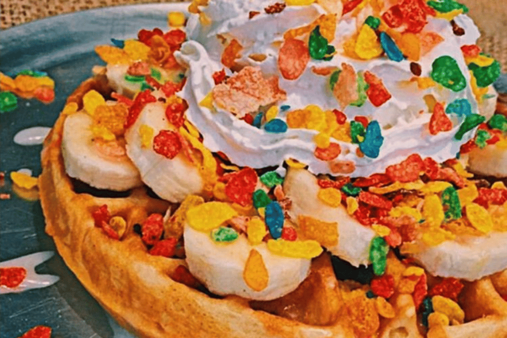Fruit Pebbles Waffle