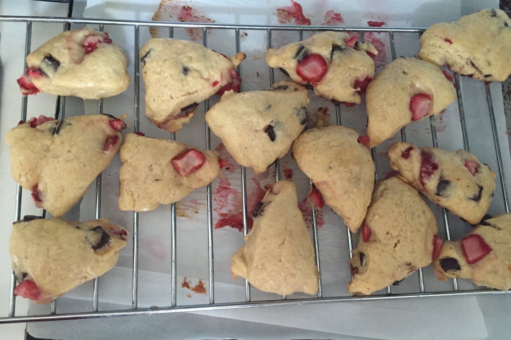 scones on sheet