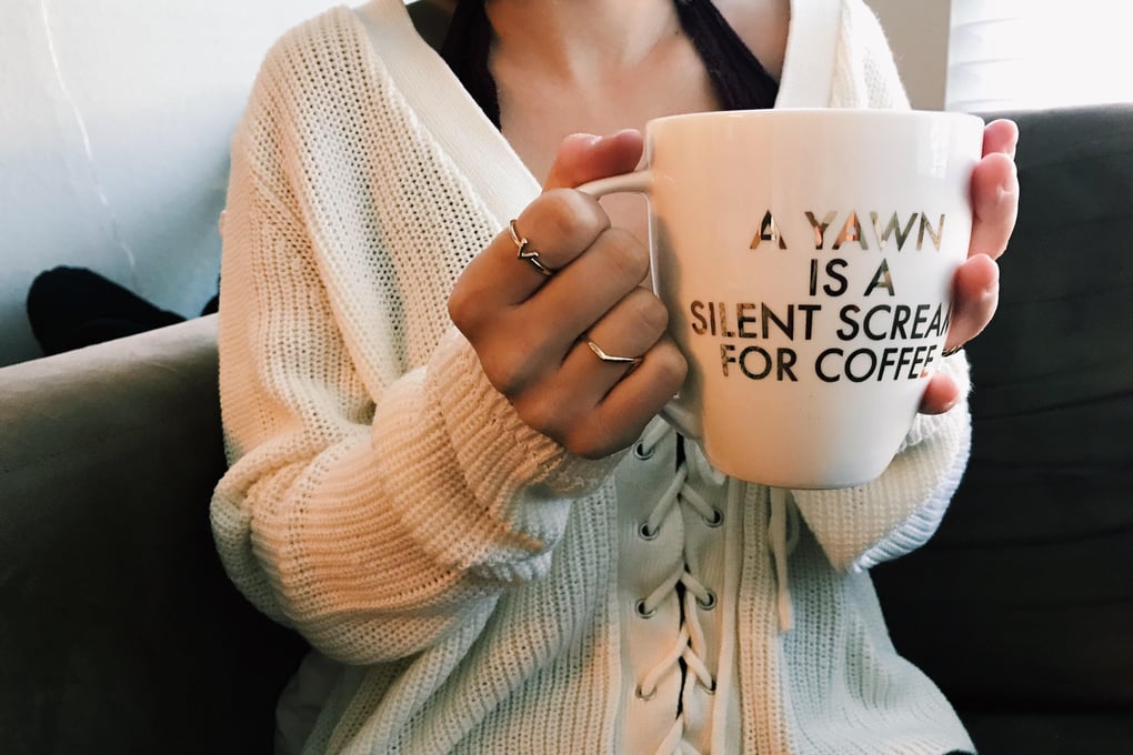 coffee cup with warm clothes 1