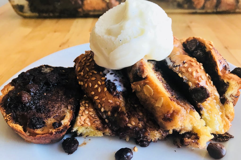 chocolate nutella bread pudding5