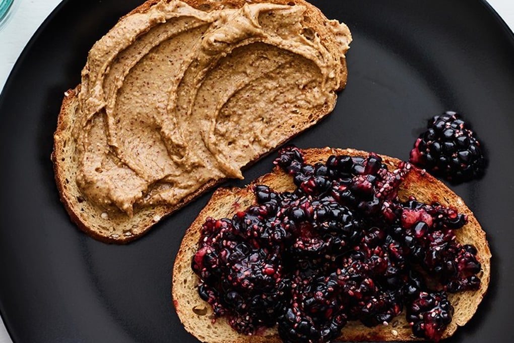 0617 blackberry almond butter sandwich