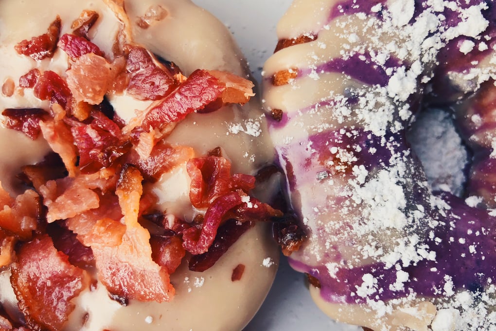 duck donuts close up