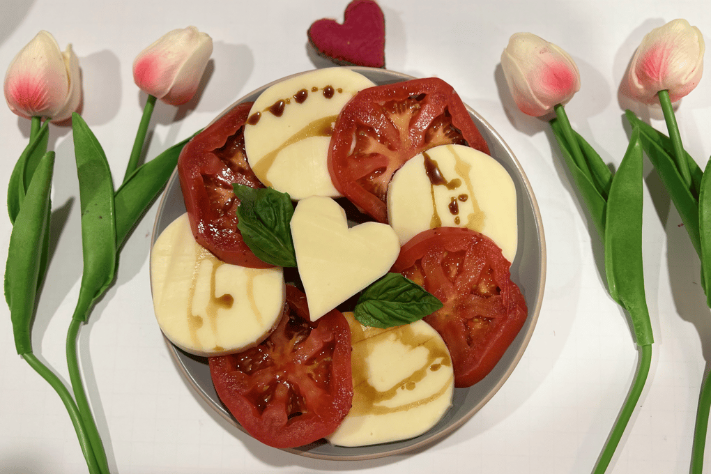 heart plate flowers 2