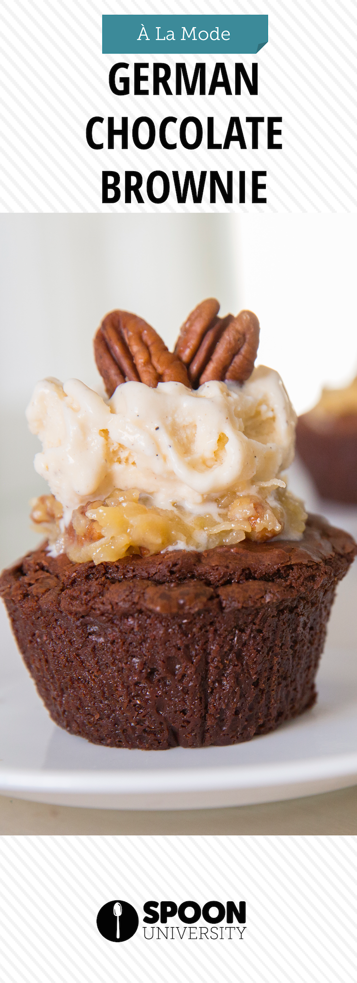 How to Make German Chocolate Brownie À La Mode