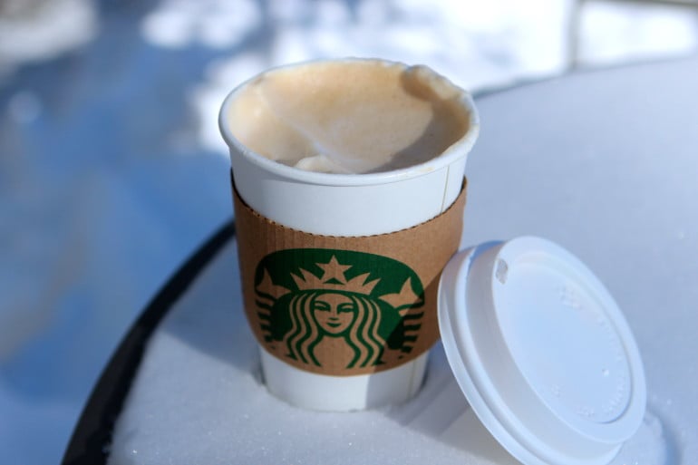 Starbucks' Christmas drinks ranked by calories