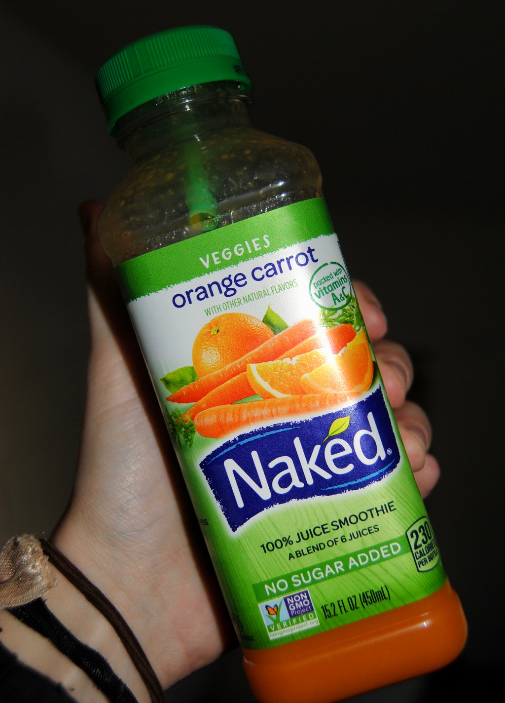 Naked top orange juice
