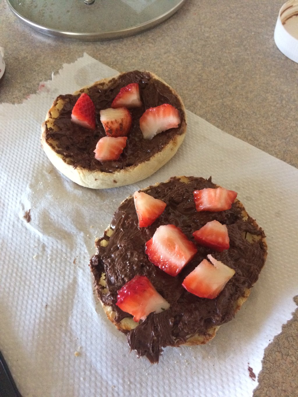 brownie, strawberry, chocolate