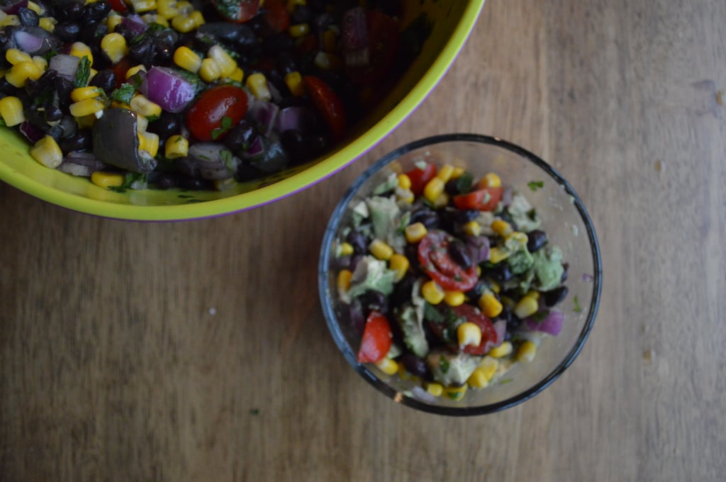 corn, black beans