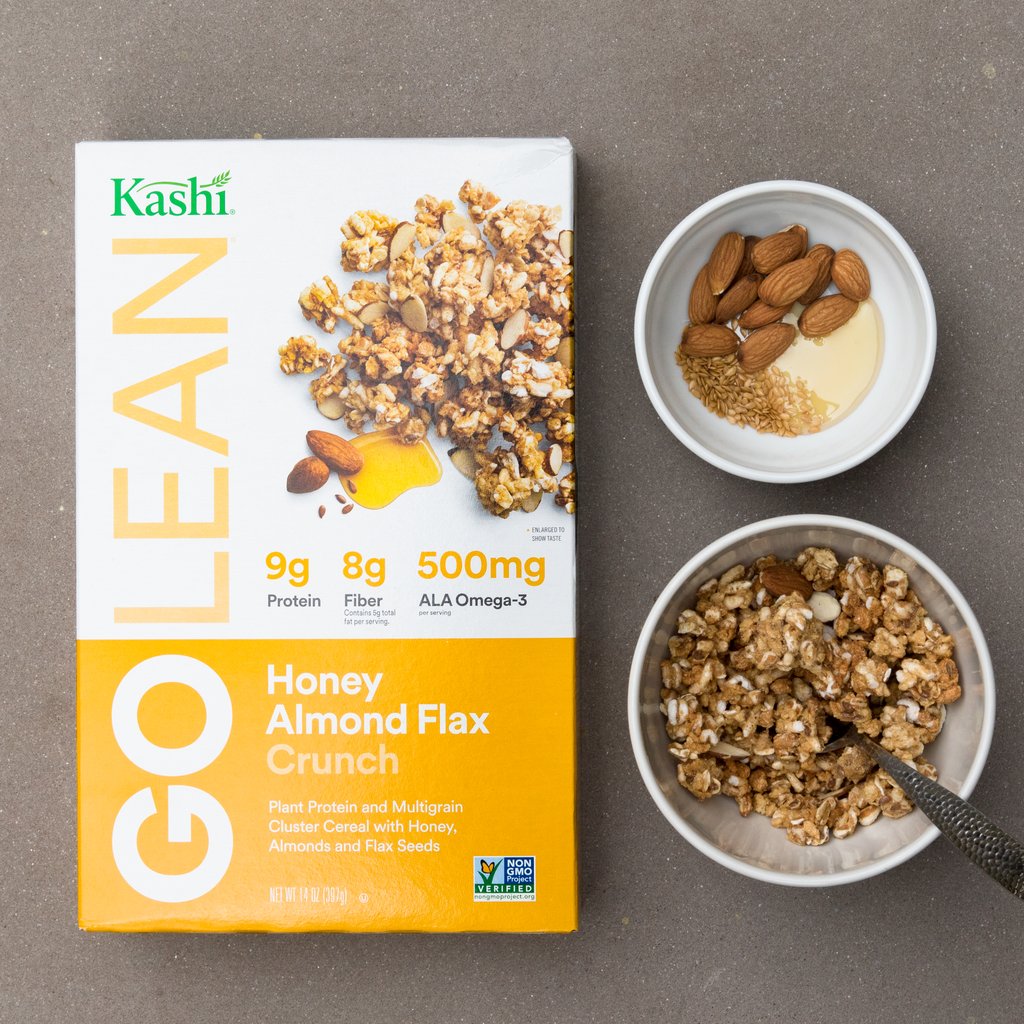 Honey Almond Flax Crunch Cereal, Vegan, Protein, Kashi GO®