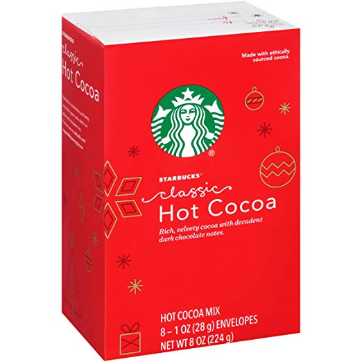 Starbucks Holiday Gift Pack - Ceramic mug and Starbucks Peppermint or  Classic Hot Cocoa 