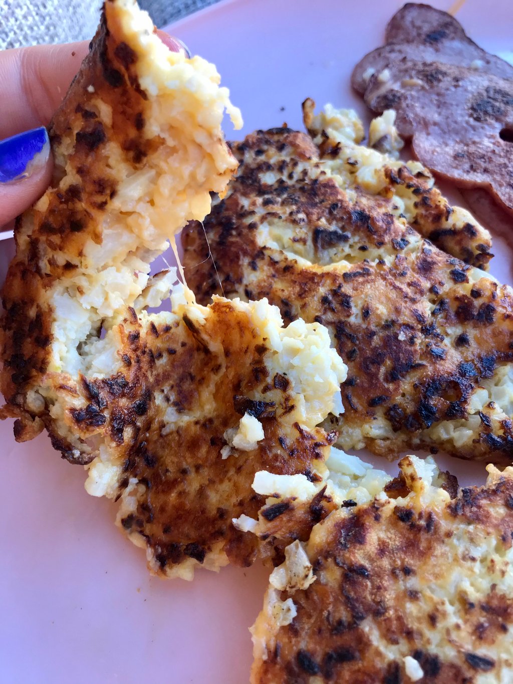 Cauliflower Hash Browns Kickin' The Carbs
