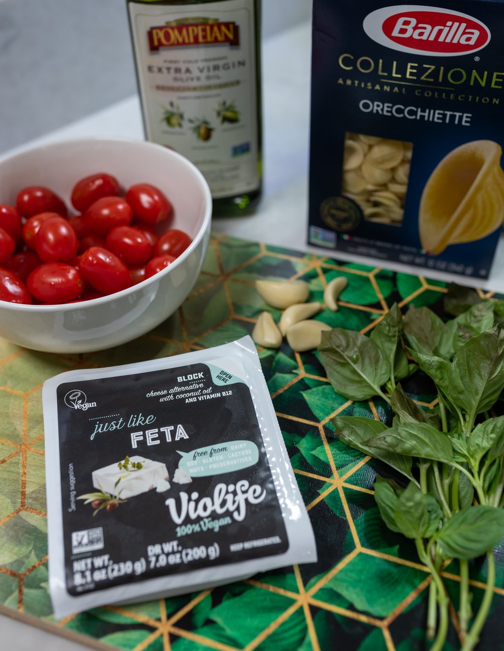 Vegan Baked Feta Pasta with Under Ten Ingredients