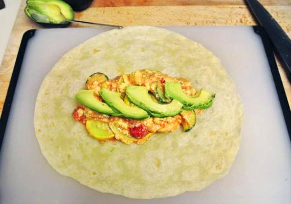 Hearty Vegetarian Breakfast Burrito