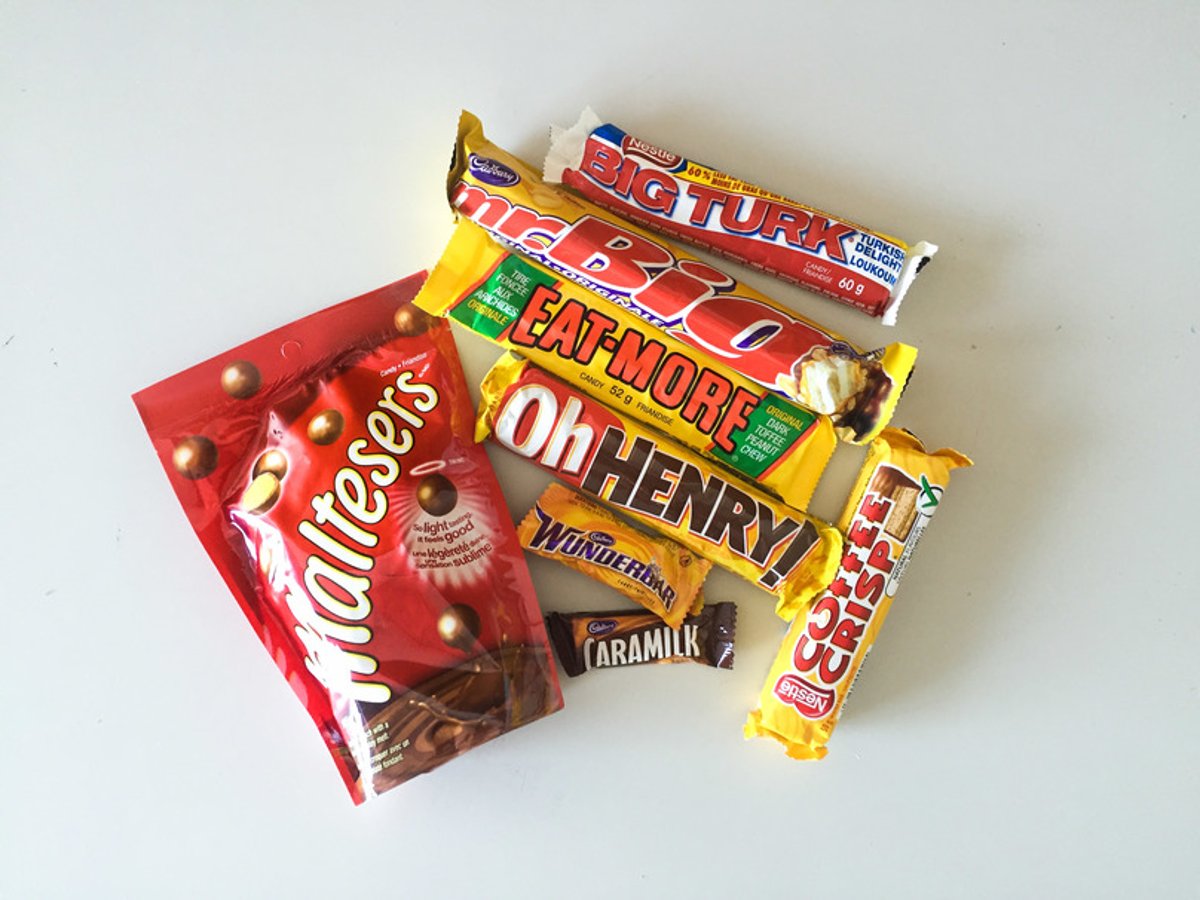 Canadian chocolate bars top