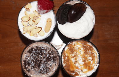 4 milkshakes