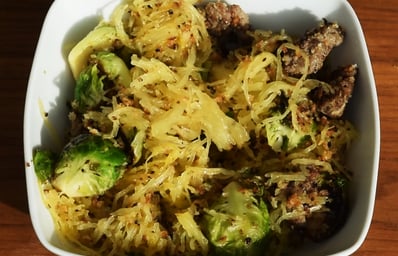 Sausage Sprouts Squash