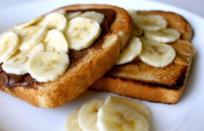 Banana nutella and peanut butter toast2