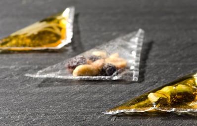 transparent ravioli trio