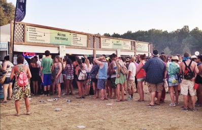 line for food