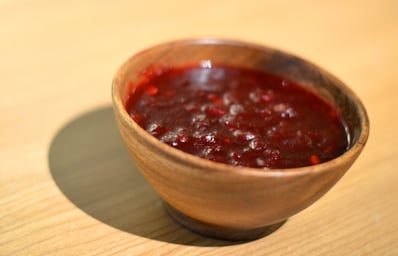 Finished Sauce in Wood Bowl