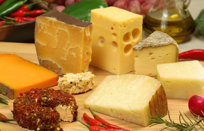 Cheese varieties set milk