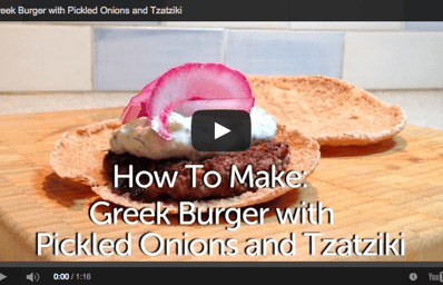 Roasted Red Pepper Greek Burger Video Recipe1