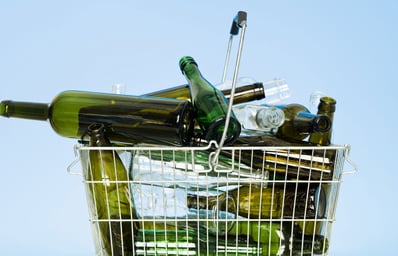 empty wine bottles shopping basket milestone 2010