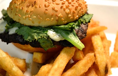 burger and fries