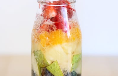 Soda and Fruit in a Jar