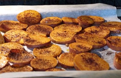 Sweet Potato Chips with Cinnamon