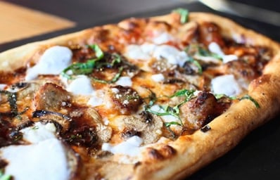 and pizza
