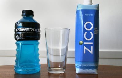 Powerade and Coconut Water