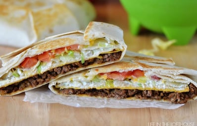 crunch wrap copycat taco bell