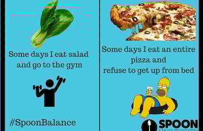 Some days I eat salad and go to the gym