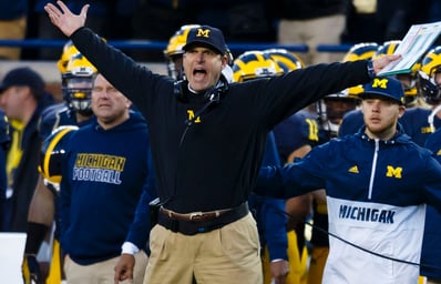 Jim Harbaugh freakin out