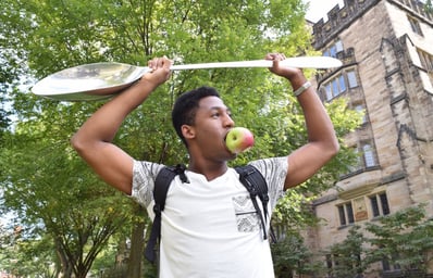 spoon person apple